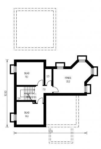 Grundriss des Untergeschosses - KLASSIK 145